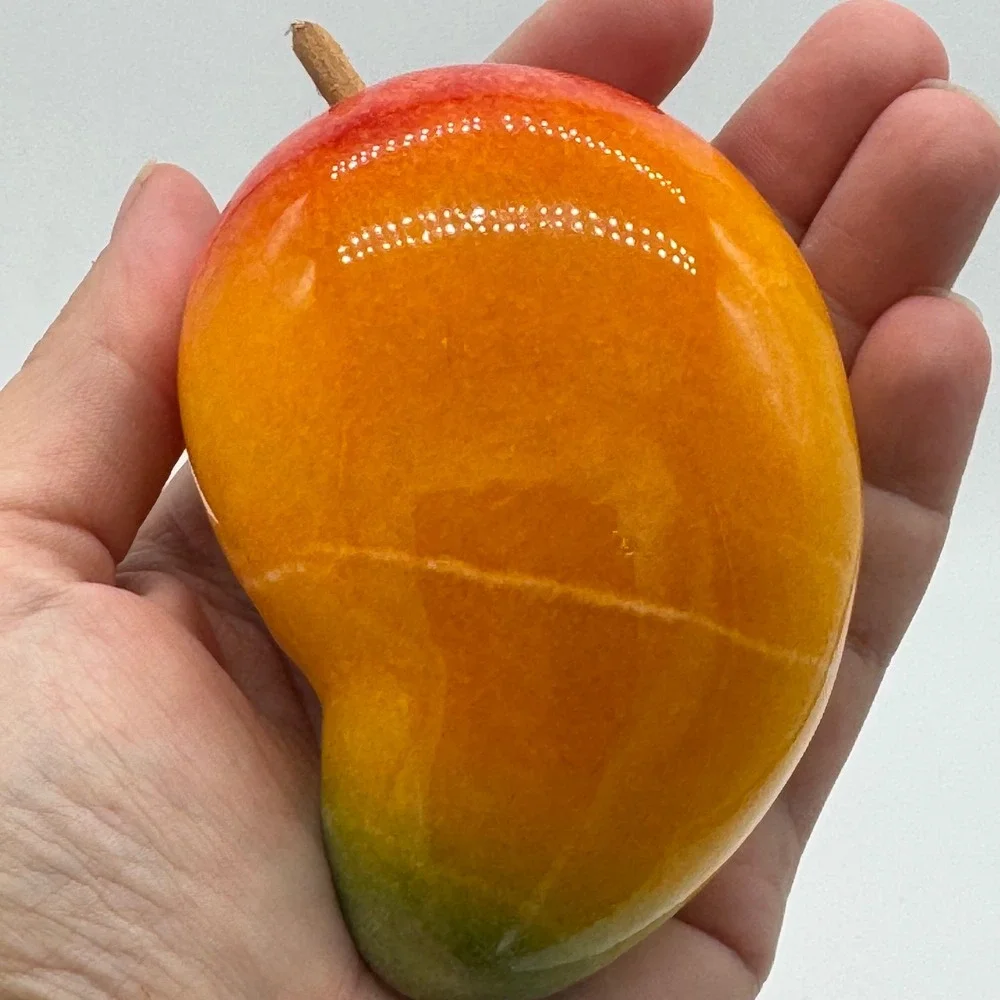 Vtg Italian Alabaster Stone Fruit Set Banana Watermelon Mango Pineapple Italy